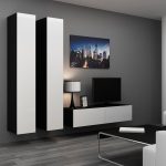 Cama TV stand VIGO 140 30/140/40 black/white gloss