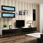 Cama TV stand VIGO 140 30/140/40 white/black gloss