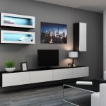 Cama TV stand VIGO 140 30/140/40 black/white gloss