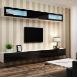 Cama TV stand VIGO 140 30/140/40 white/black gloss