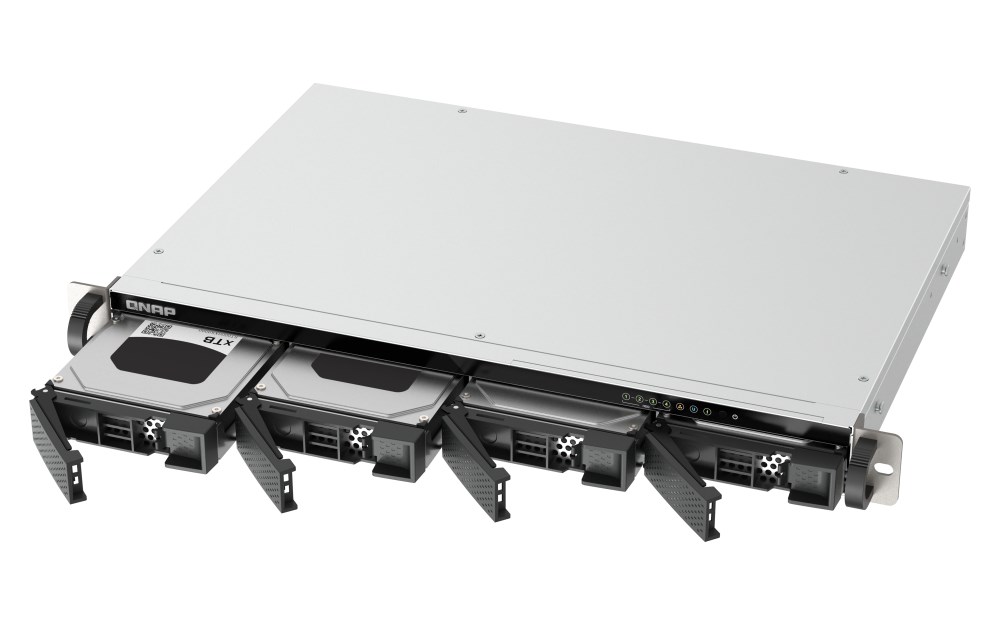 QNAP TS-433eU NAS Rack (1U) Cortex-A Cortex-A55 4 GB 0 TB QNAP Turbo System Black